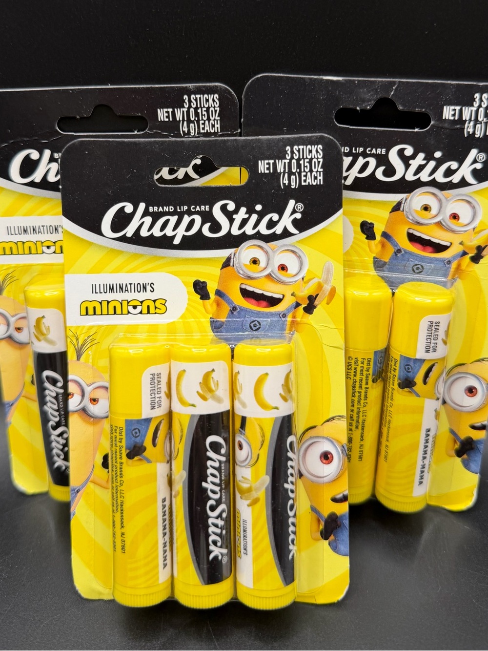 ChapStick Minions Banana Lip Balm 3-Pack - Yellow